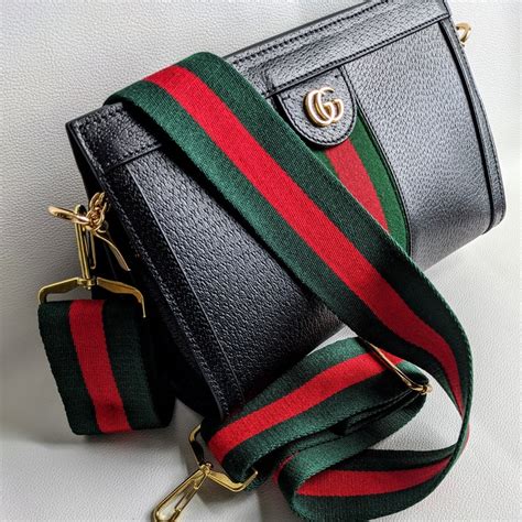 gucci red and green strap bag|Gucci strap bag men.